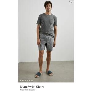 NWT RAILS Kian Swim Shorts SMALL - Tribal Batik Celestial